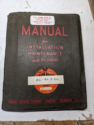 Gisholt Machine Operator Service Manual Repair Parts List Book 3L 4L 5L Lathe