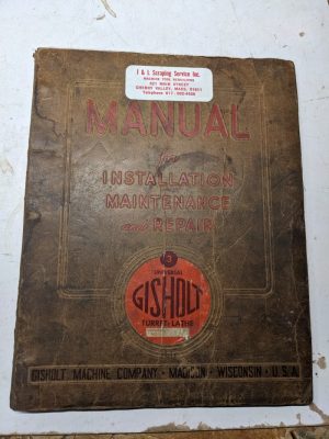 Gisholt Machine Operator Service Manual Repair Parts List 3 Turret Lathe 1943