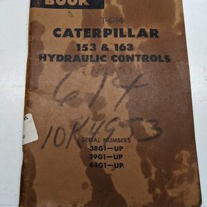 Caterpillar 153 163 Hydraulic Controls Parts List Manual 38G 39G 44G Ue070087
