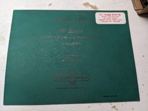 Gould Eberhardt Industrial Shapers Machine Service Parts List Book Manual 1948