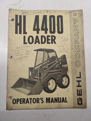 Gehl 4400 Hl Skid Steer Loader Operator Service Manual 901556 1976 Oem