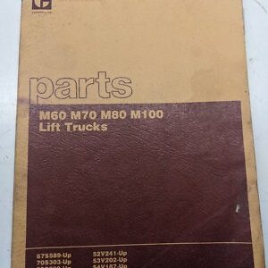 Caterpillar Fork Lift Service Parts Catalog List Manual 1986 M60 M70 M80 M100