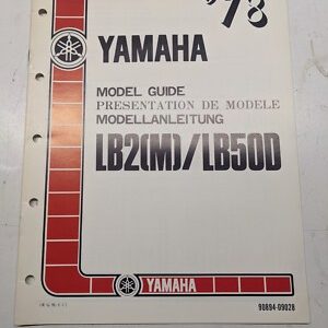 Yamaha Model Guide Presentation Manual Lb2(M) Lb500D 1978 Specs Changes Dealer