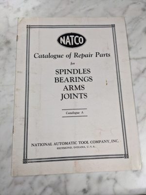Natco Catalogue Of Repair Parts List Book Manual Spindle Bearings Arms Joints A