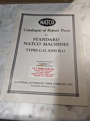 Natco Catalogue C Service Repair Parts List Book Manual Machines C-12 B-13 Type