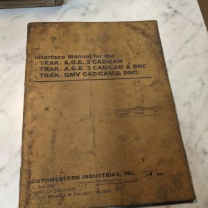 Swi Southwestern Interface Service Manual Trak A.G.E. 2 3 Cad/Cam Qmv Dnx 1999