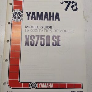 Yamaha Model Guide Presentation Manual Xs750 Se 1978 Specs Changes Dealership Fr