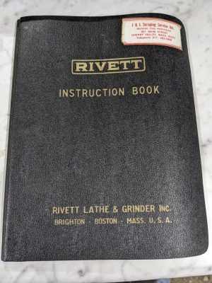 Rivett Operator Service Manual Parts List Book Catalog 112 Surface Grinder
