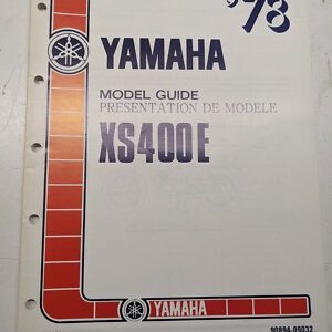 Yamaha Model Guide Presentation Manual Xs400E 1978 Specs Changes Dealership Fr