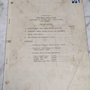 P/A Press Brake Control System Supplement Manual Book Single Stroke Type