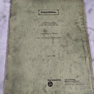 Pratt Whitney Instruction Service Manual Wolverine Cub 1982 W/ Auto-Shift Box