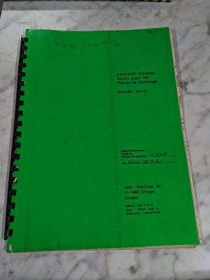 Rohbi Machine Service Parts List Book Manual Catalog Rka 62 1987 Shop Tool Saw