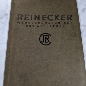 Reinecker Backing Off Grinder Machine He 1 2 3 Operator Service Manual 1936