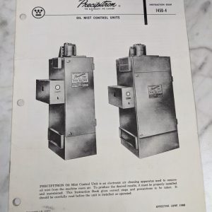 Precipitron Air Cleaner Oil Mist Control Unit 1968 Instruction Service Manual