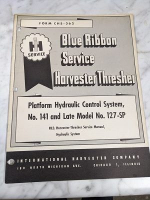 Ih International Harvester Blue Ribbon Service Manual #141 Platform Control Sys