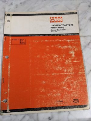 Case 1190-1690 Tractors Parts Catalog List Book Manual Special Equipment 8-1370
