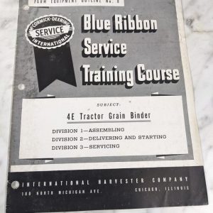 Ih International Harvester Service Manual 4E Tractor Grain Binder Assembly
