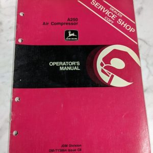 Jd John Deere Service Shop Operator Manual A250 Air Compressor Om-Ty3864 C8