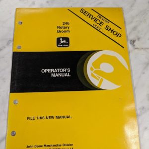 Jd John Deere Service Shop Operator Manual 246 Rotary Broom Om Ty20773 L5