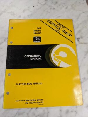 Jd John Deere Service Shop Operator Manual 246 Rotary Broom Om Ty20773 L5