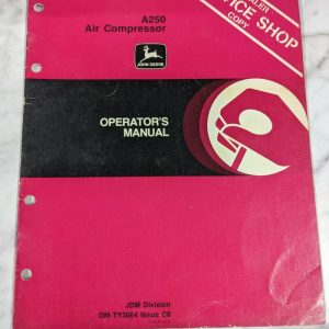 Jd John Deere Service Shop Operator Manual A250 Air Compressors Om-Ty3864 C8