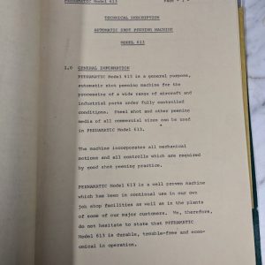 Peenamatic #613 Cabinet Price List Sales Brochure & Parts List Assembly Drawing