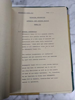 Peenamatic #613 Cabinet Price List Sales Brochure & Parts List Assembly Drawing