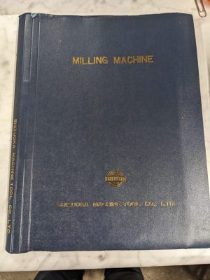 Shizuoka Machine Tool Milling Operator Service Manual Parts List Catalog St-Ne