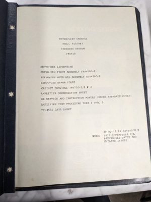 Watervliet Arsenal Proj 915/943 Indexing System Iis Servo Dex Service Manual