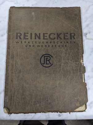 Je Reinecker Universal Relieving Lathes Operator Service Manual 1936 Shop Book