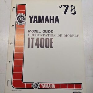 Yamaha Model Guide Presentation Manualit400E 1978 Specs Changes Motorcycle