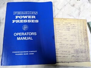 Perkins Power Presses Operator Service Manual Parts List Drawing 1974 Machine