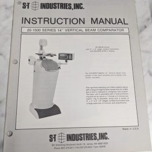 S-T Industries Instruction Service/Part Manual 20-1500 Series 14” Beam Compactor