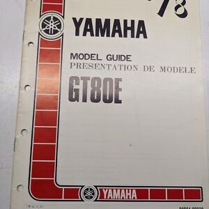 Yamaha Gt80E Model Guide Presentation Manual 1978 Specs Changes Motorcycle Fr