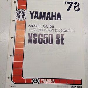Yamaha Model Guide Presentation Manual Xs650 Se 1978 Specs Changes Motorcycle Fr