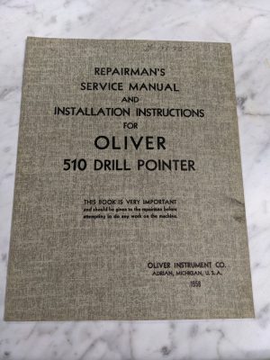 Oliver 510 Drill Pointer Operator Service Manual Parts List Book Catalog 1958