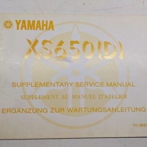 Yamaha Supplementary Service Manual Xs650(D) 1976 Motorcycle Repair 1T3-28197-80