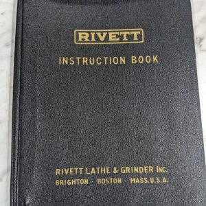 Rivett Operator Service Manual Parts List Book Catalog 104 Grinder Machine Tool