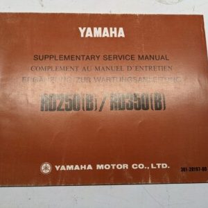 Yamaha Supplementary Service Manual Rd250(B) Rd350(B) 1974 Repair 361-28197-80