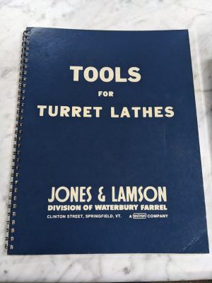 Jones Lamson Tools For Turret Lathes Sales Catalog Brochure Specs Features