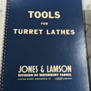 Jones Lamson Tools For Turret Lathes Sales Catalog Brochure Specifications 6519