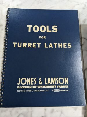Jones Lamson Tools For Turret Lathes Sales Catalog Brochure Specifications 6519