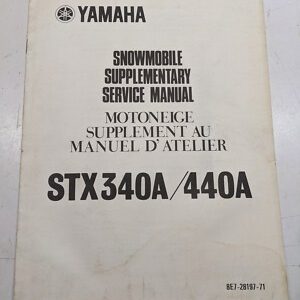 Yamaha Supplementary Service Manual Stx340A/44A 1976 Repair 8E7-28197-71