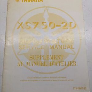 Yamaha Supplementary Service Manual Xs750-2D 1976 Motorcycle Repair 1T4-28197-70
