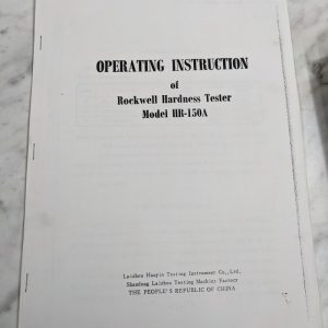 Laizhou Huayin Testing Instrument Operator Instruction Rockwell Hardness Hr-150A