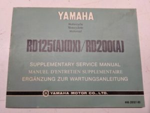 Yamaha Supplementary Service Manual Rd125(A)(Dx) Rd200(A) 1974 446-28197-80