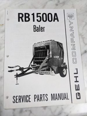 Gehl Service Repair Parts List Book Catalog Manual Rb1500A Baler 902581