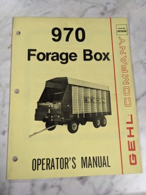 Gehl Operator Service Maintenance Owner Manual 970 Forage Box 903686 Farm Shop