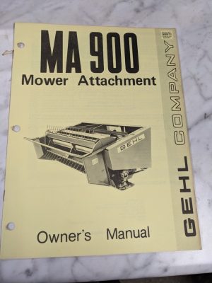 Gehl Operator Service Owner Manual Ma 900 Mower Tractor Attachment 900973