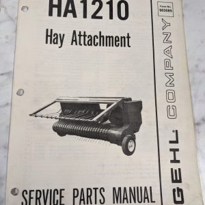 Gehl Service Parts List Catalog Manual Ha1210 Hay Tractor Attachment 903585